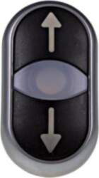Schrack Technik Double push-button, illuminated, black/black