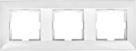 Three gang frame, Design CLASSIC, white