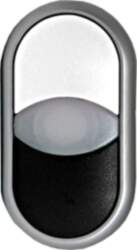 Schrack Technik Double push-button, illuminated, black/white