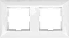 Two gang frame, Design CLASSIC, white