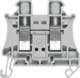 Through-type terminal with screw connection, terminal