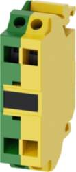 Support terminal, green/yellow, spring-type terminal, for