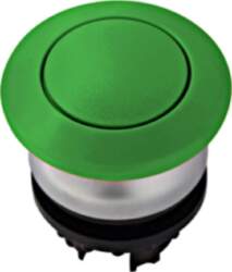 Schrack Technik Mushroom push-button, spring-return, green