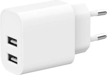 Gembird  Ładowarka USB-Ax2 2.4A biała