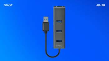 SAVIO  HUB AK-58 USB-A 3.1