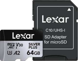 LEXAR Memory card microSD 64GB C10