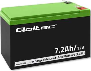 Qoltec AGM battery 12V 7.2Ah