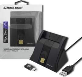 Qoltec Smart chip card scanner USB2
