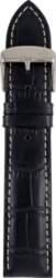 Zeppelin leather strap black, 22 mm
