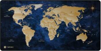 NATEC  MOUSE PAD WOLRD DEEP BLUE