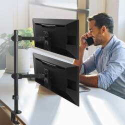 Maclean MC-967 Double Vertical Monitor Desk