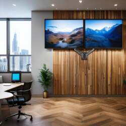Maclean  Wall mount for two monitors