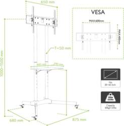 Techly Mobile stand LCD / LED