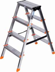 Krause  Dopplo double-sided step ladder silver