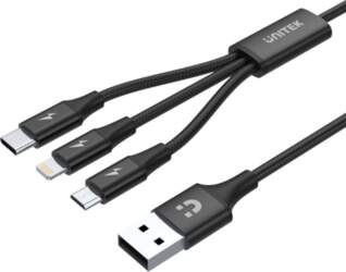 Unitek USB-A Cable 3in1 USB-C/ microUSB/
