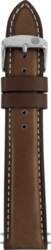 Zeppelin  leather strap dark brown, 20