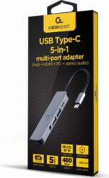 Gembird  Adapter USB-C 5in1, PD, HDMI
