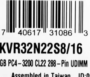 KINGSTON  Technology KVR32N22S8/16 memory module 16