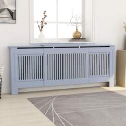 Radiatora pārsegs, pelēks MDF, 205 cm