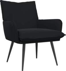 Atpūtas krēsls Melns Samts