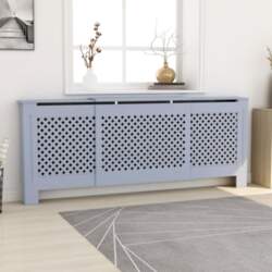 Radiatora pārsegs, pelēks MDF, 205 cm