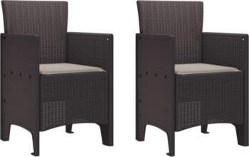 Dārza Krēsls 2 Pcs Brūna 53