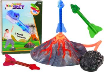 Dinosaurs Volcano Adjustable Rocket Launcher Game