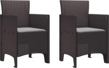 Dārza Krēsls 2 Pcs Brūna 53