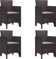 Dārza Krēsls 4 Pcs Brūna 53