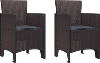 Dārza Krēsls 2 Pcs Brūna 53