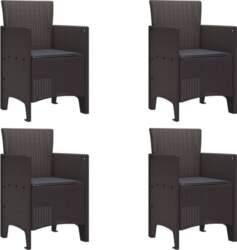 Dārza Krēsls 4 Pcs Brūna 53