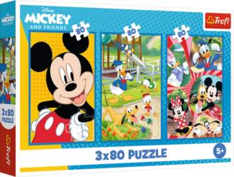 Puzzle - 3x80 - Mickey Mouse