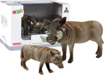 Set of 2 Figures African warthog