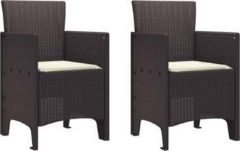 Dārza Krēsls 2 Pcs Brūna 53