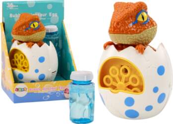 Dinosaur Bubble Machine In Liquid Egg