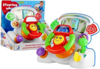 Interactive Steering Wheel Educational Sounds Lights