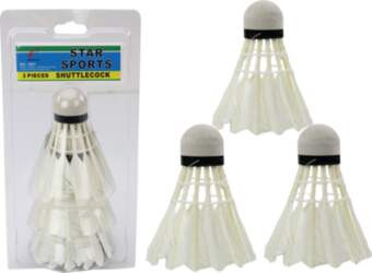 Set of 3 Badminton Feather Shuttlecocks
