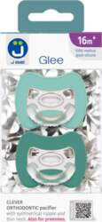 2-pack. Smart pacifiers Glee 16m+ mint-turquoise