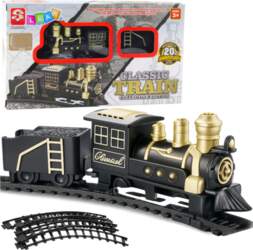 Classic Train Locomotive Freight Wagon Tracks