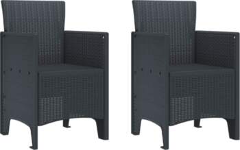 Dārza Krēsls 2 Pcs Antracīts 53
