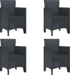 Dārza Krēsls 4 Pcs Antracīts 53