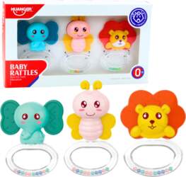Set of 3 Baby Rattle Teethers