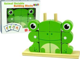 Creative Spatial Wooden Bricks 3D Frog