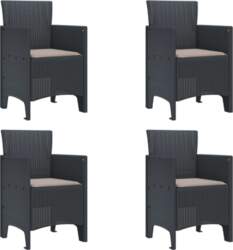 Dārza Krēsls 4 Pcs Antracīts 53