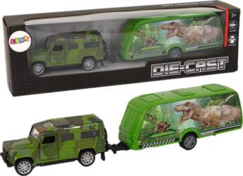 Jeep Vehicle Set with Pulling Dinosaur