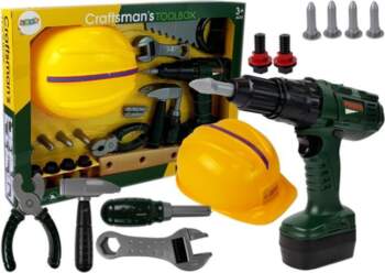 Tool Set Battery Drill Hammer Helmet