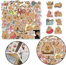 Set of Capybara Paper Stickers Various