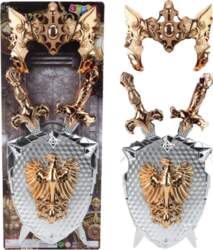 Knight Set Shield Two Swords Mask