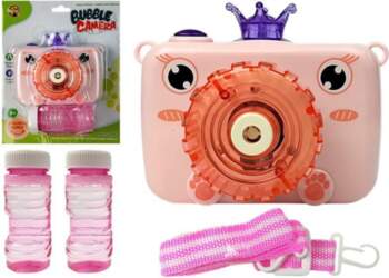 Camera blows soap bubbles Battery Pink