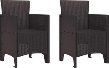 Dārza Krēsls 2 Pcs Brūna 53